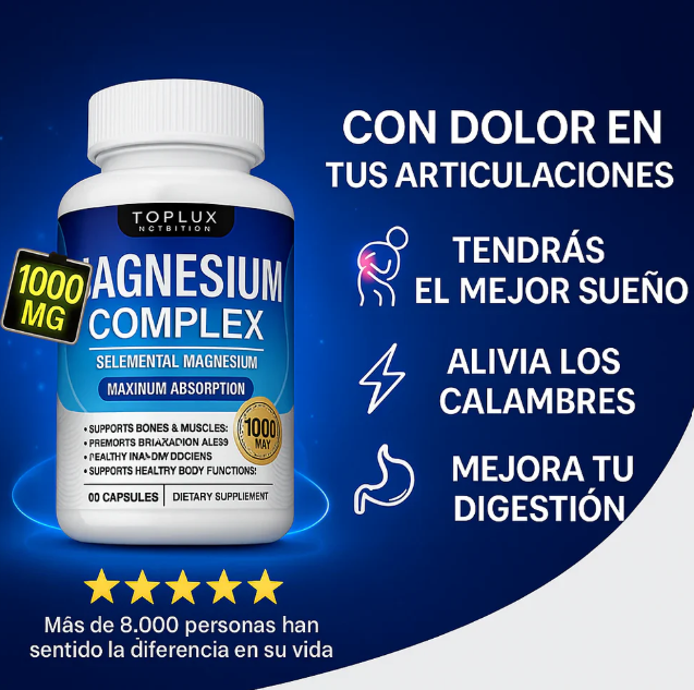 Complejo de magnesio 8 en 1 🇺🇸 Producto 100% Americano