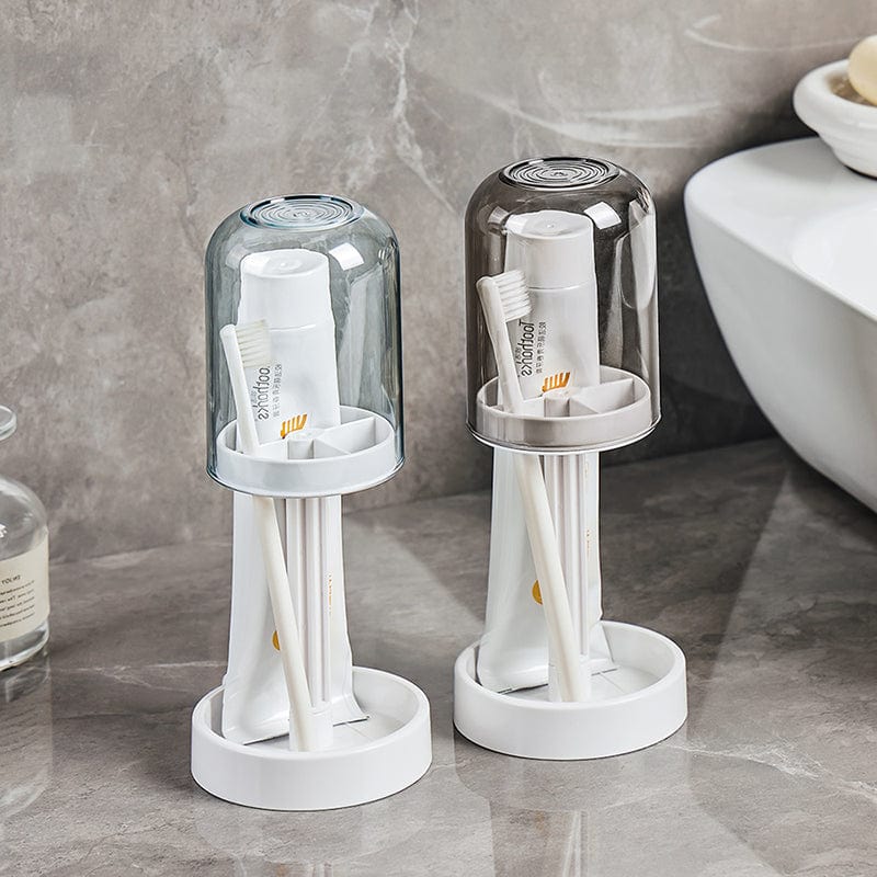 Portacepillos y pasta de dientes multifuncional con drenaje